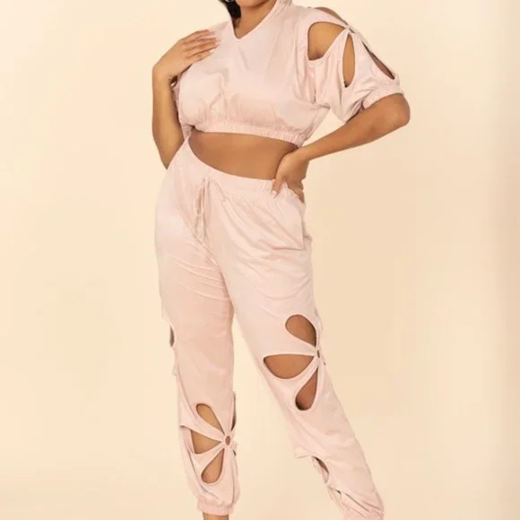 Hoodie Flower Cut-Out Set - Picture 6 of 11